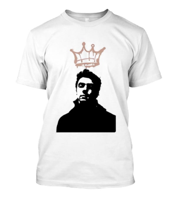Mangione King Graffiti Crown Portrait Fitted Scoop T-Shirt