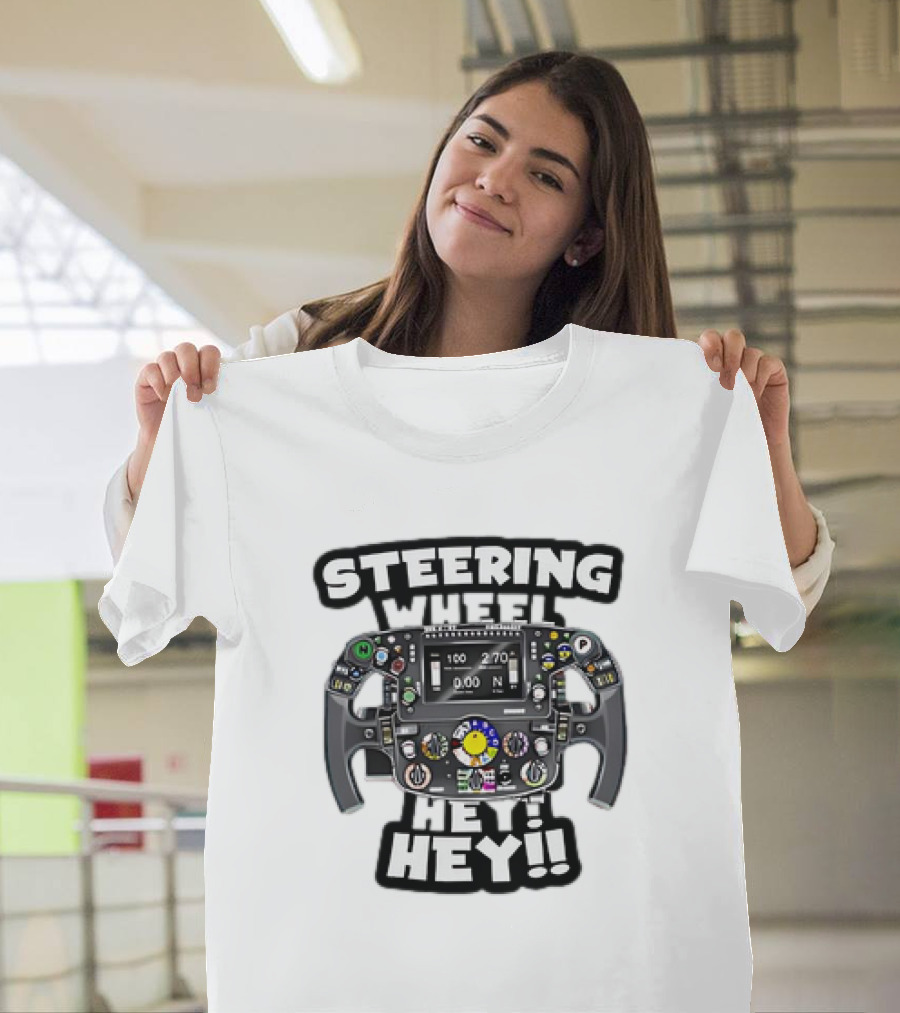 Steering Wheel Hey Kimi Raikkonen T-Shirt