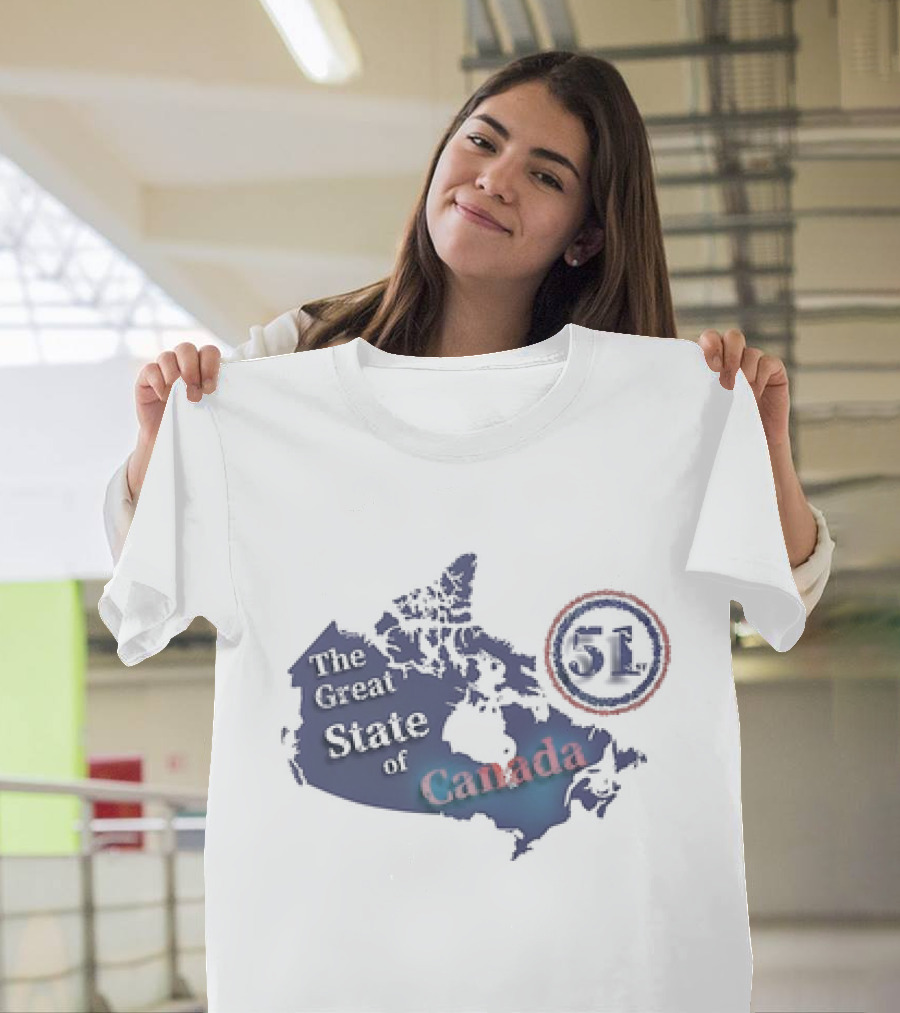 The Great State Of Canada 51st State Map T-Shirt