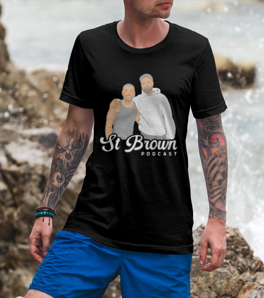 St Brown Podcast Cartoon T-Shirt