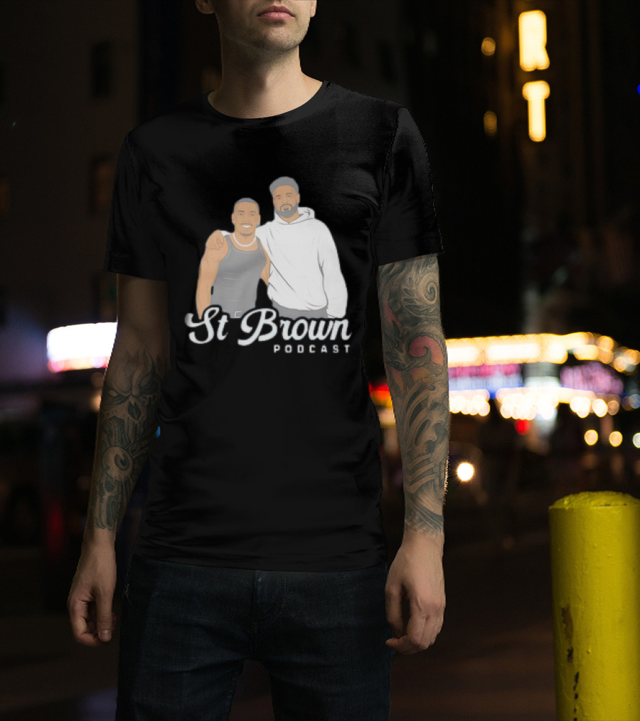 St Brown Podcast Cartoon T-Shirt