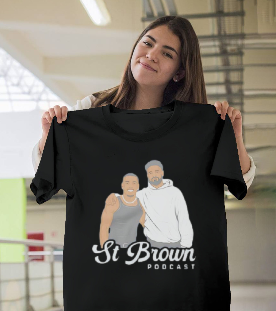 St Brown Podcast Cartoon T-Shirt