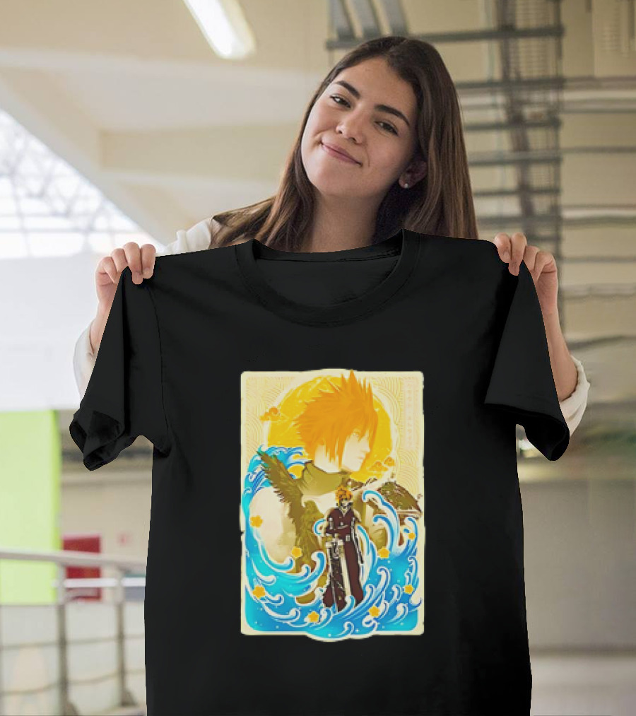 Cloud Strife Final Fantasy Great Wave Ukiyo-e T-Shirt