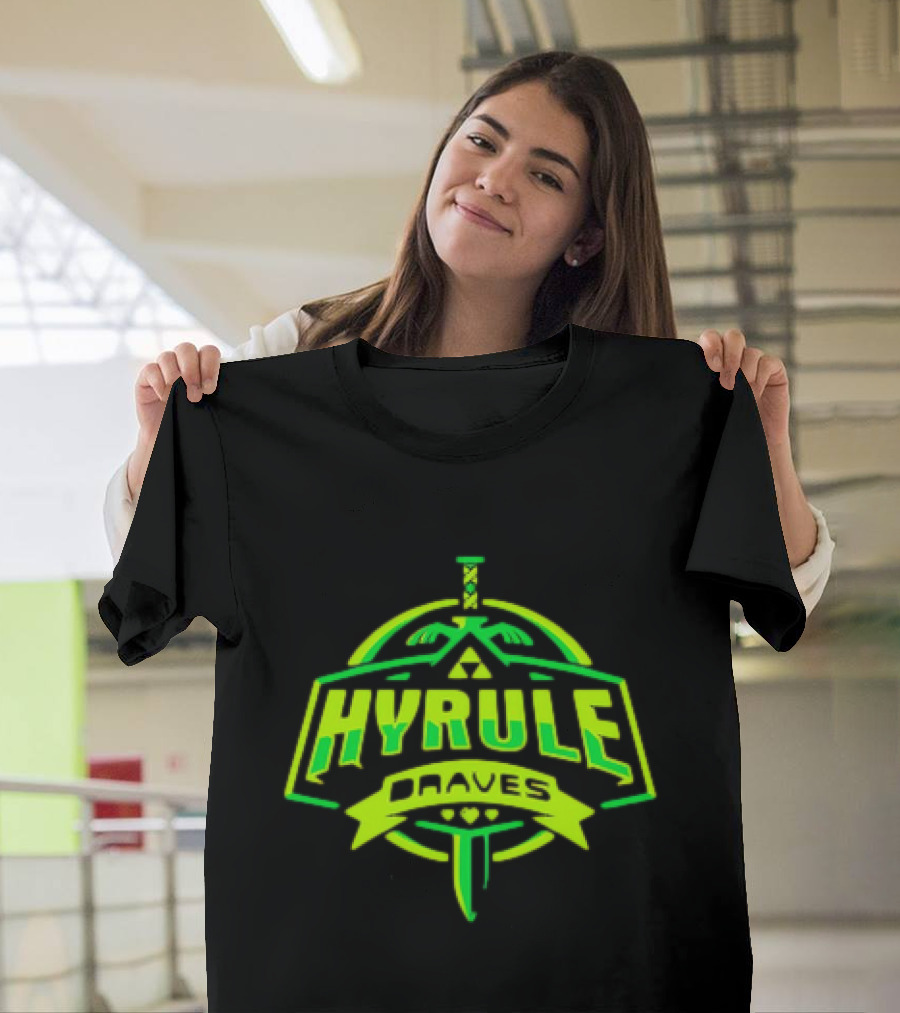 Hyrule Braves Sword Emblem Green Neon T-Shirt