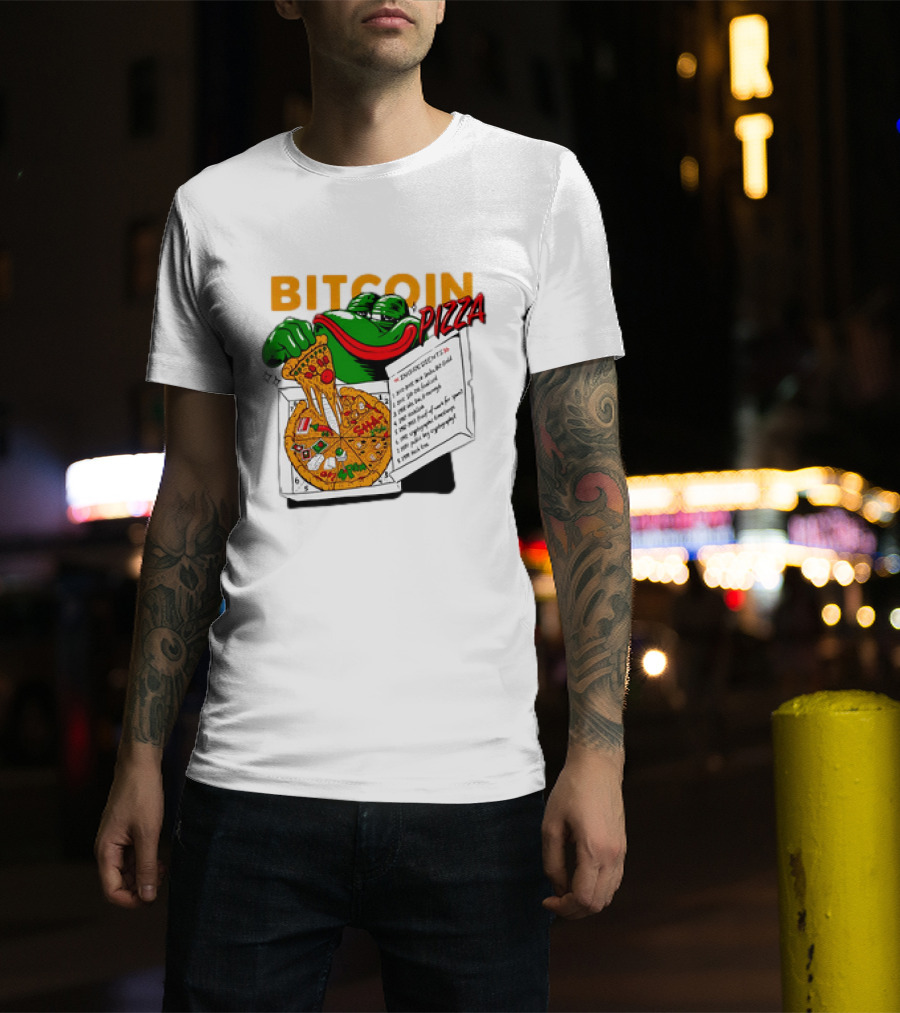 Bitcoin Pizza Frog Meme T-Shirt