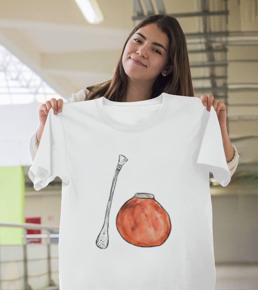 Matte and Bombilla Classic Gourd and Straw T-Shirt
