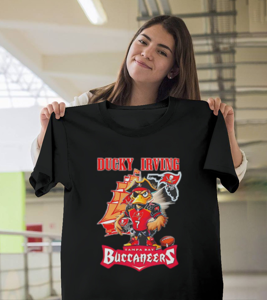 Ducky Irving Tampa Bay Buccaneers 7 Pirate Ship Football Character T-Shirt