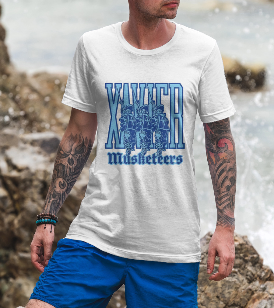 Xavier Musketeers Men's Basketball Three Musketeers Vintage T-Shirt