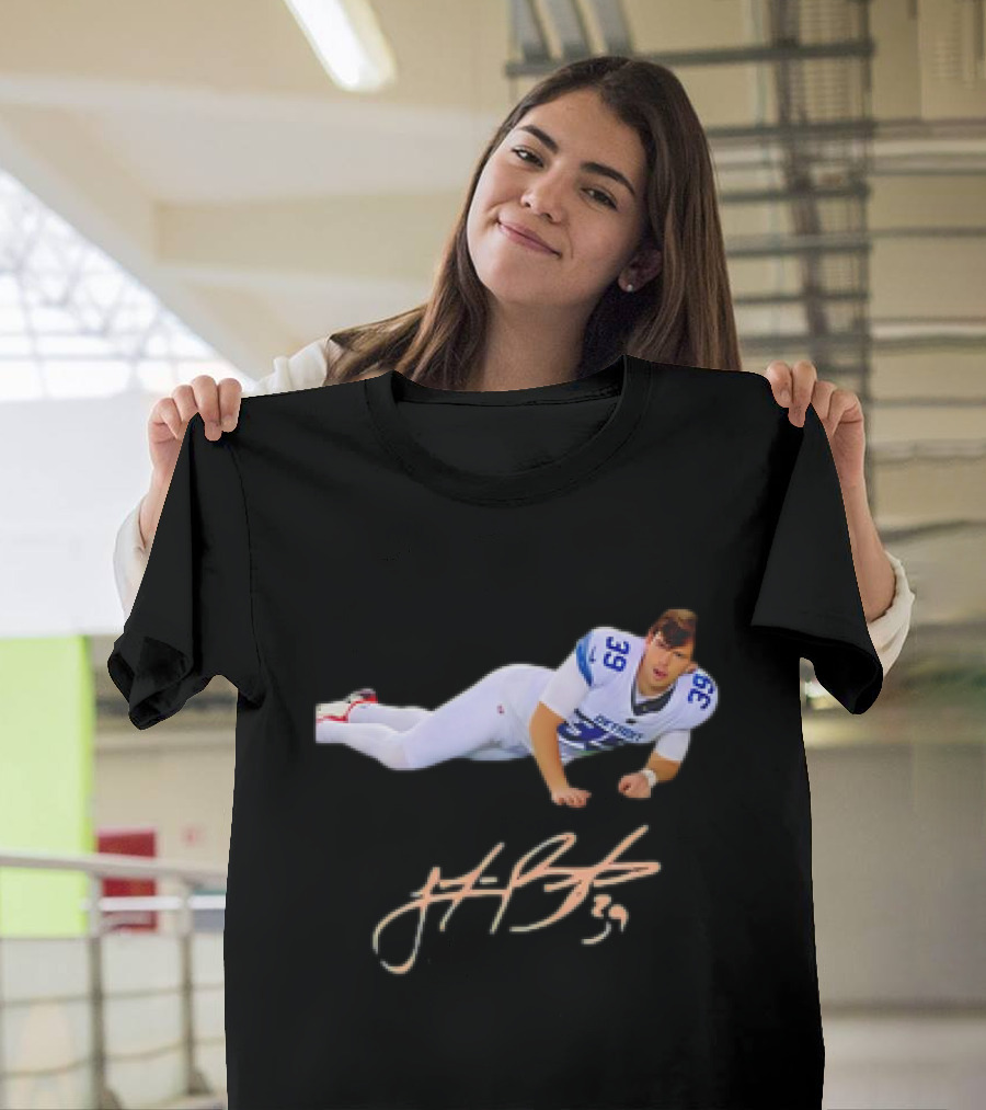 Lions Kicker Jake Bates Meme Autograph Signature Football Jersey 39 T-Shirt