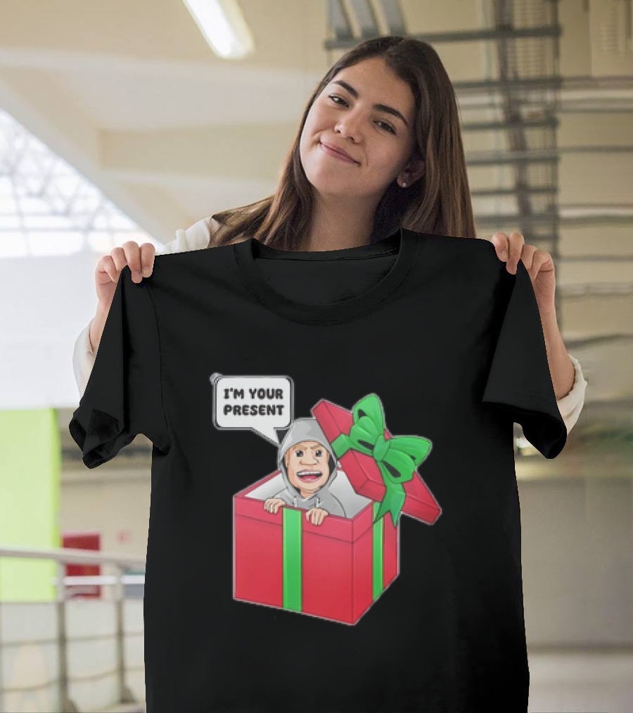 Artem Potokin I’m Your Present Cartoon Character in Gift Box T-Shirt