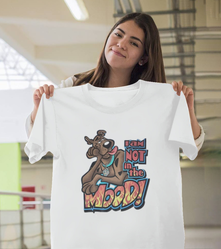 Scooby-Doo I Am Not in the Mood Flame Text T-Shirt