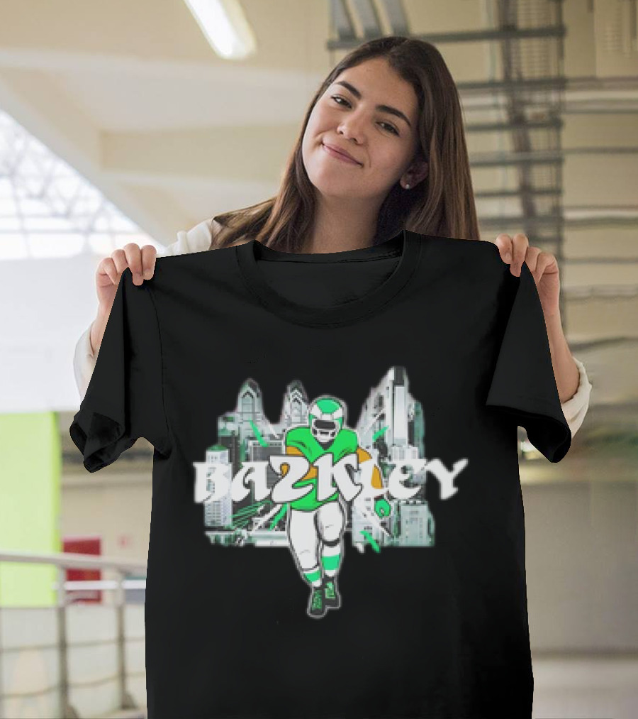 Saquon Barkley Bazkley Philadelphia Eagles 2K Football Player Cityscape T-Shirt