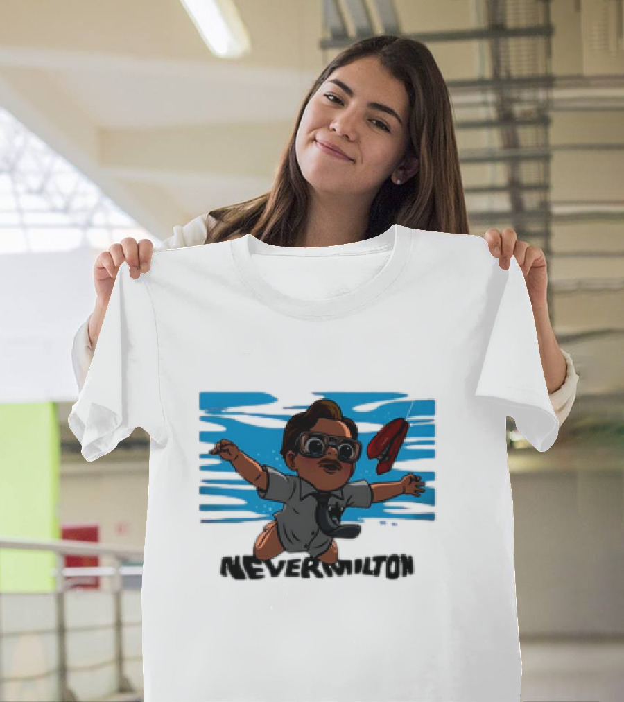 Milton Waddams Nevermilton Nirvana Nevermind Parody Office Space Mashup T-Shirt