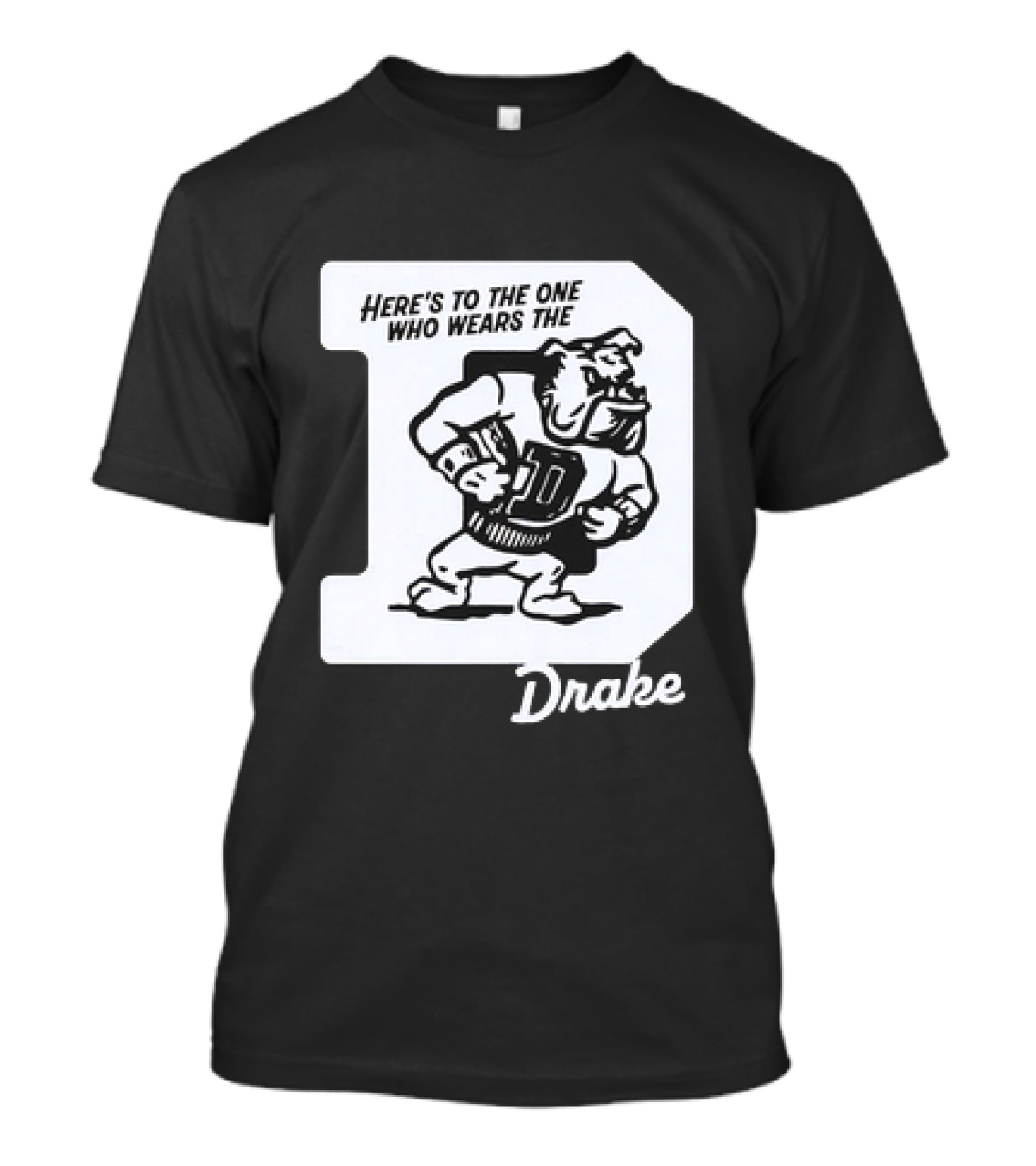 Drake Bulldogs Here's To The One Who Wears The D Retro T-Shirt