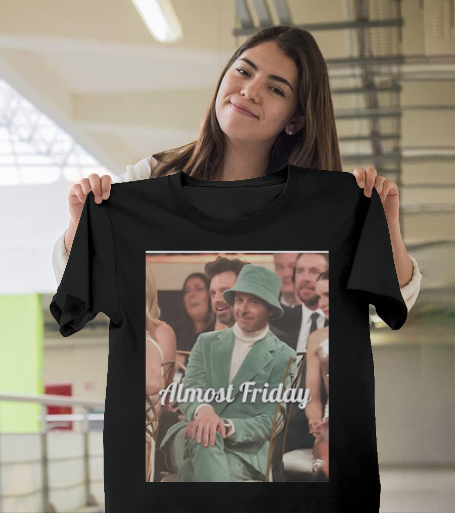 Almost Friday Jeremy Strong Green Outfit With Globes Audience T-Shirt