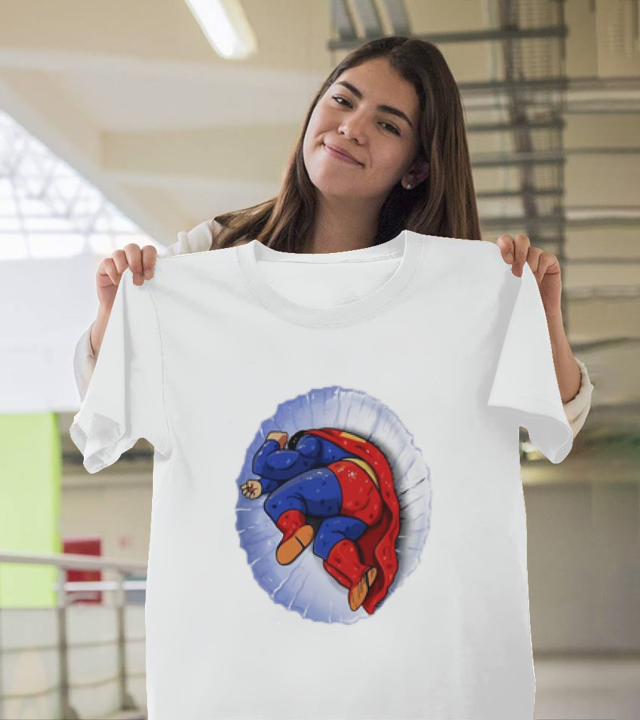 Superman X Yamcha Fallen Hero Parody Crossover T-Shirt