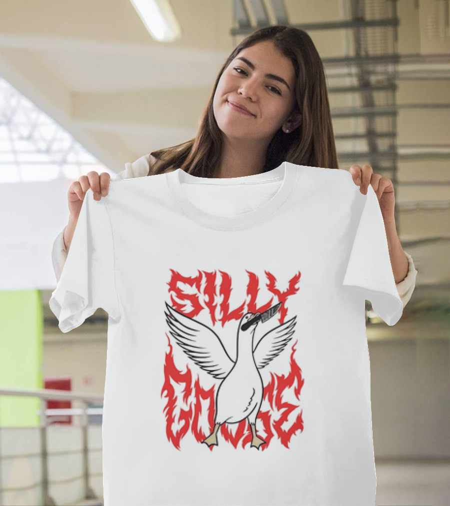 Silly Goose Tragic Girls Goose With Knife T-Shirt