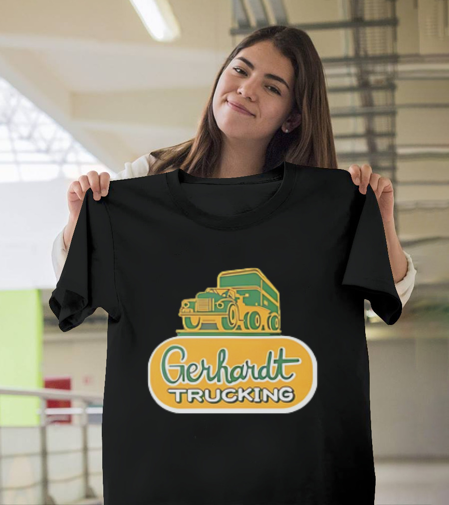 Gerhardt Trucking Vintage Green And Yellow Truck T-Shirt