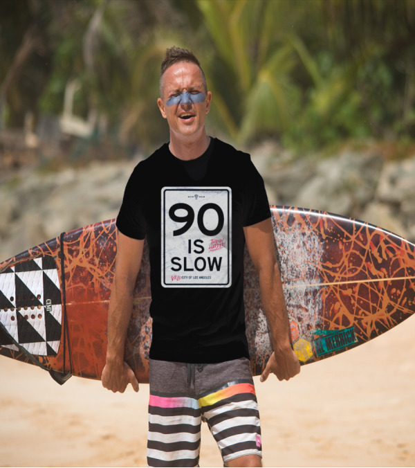 90 Is Slow Velocity Of Los Angeles Throw Harder T-Shirt