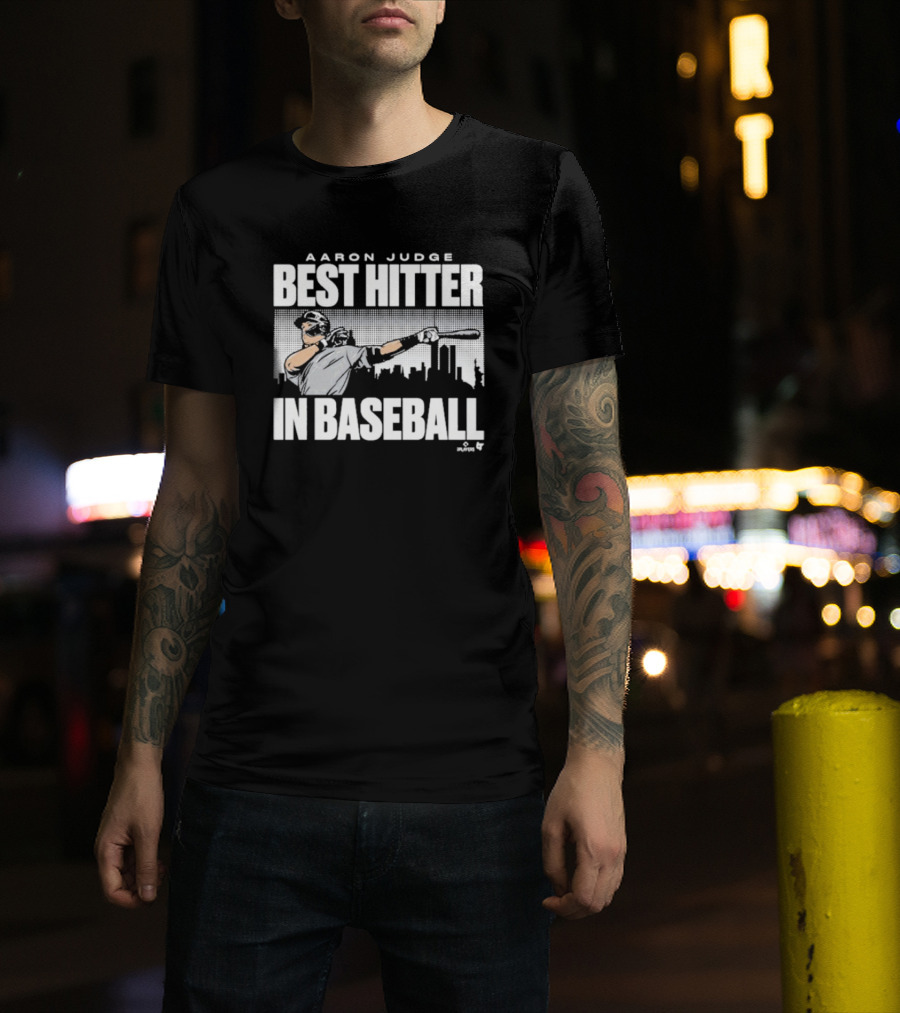 Aaron Judge Best Hitter In Baseball City Skyline Batter Swing T-Shirt
