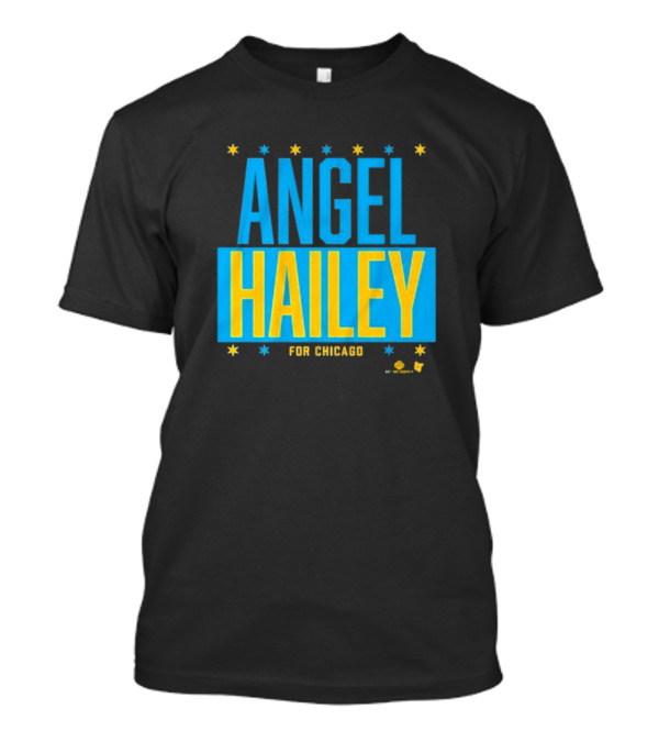 "Angel Hailey For Chicago Basketball Stars Blue Yellow" T-Shirt