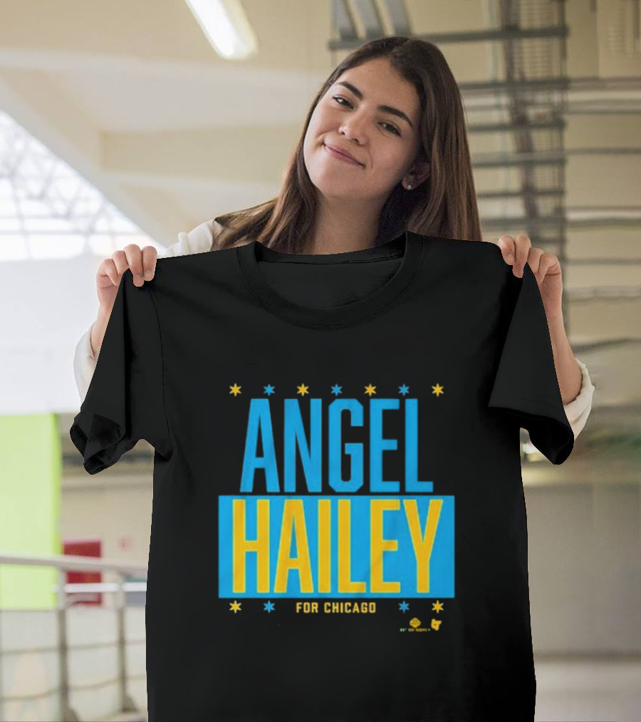 Angel Hailey For Chicago Basketball Stars Blue Yellow T-Shirt
