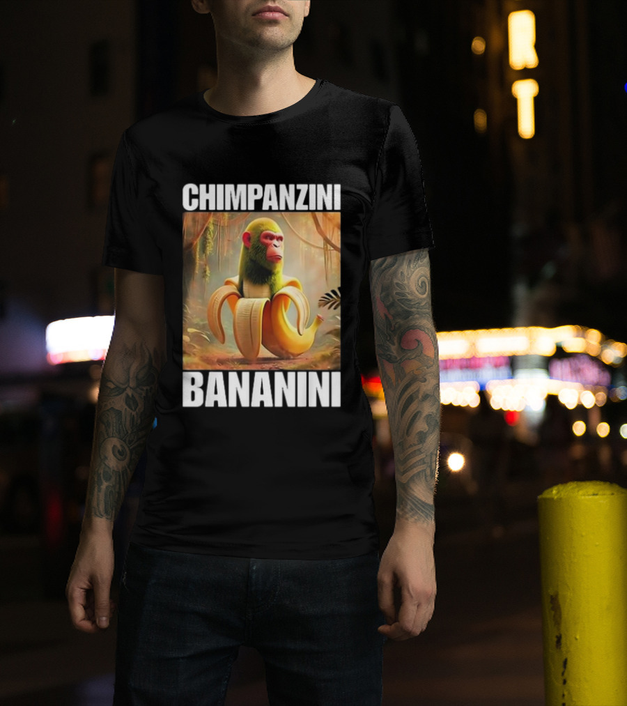 Chimpanzini Bananini Italian Brainrot Jungle Fusion T-Shirt