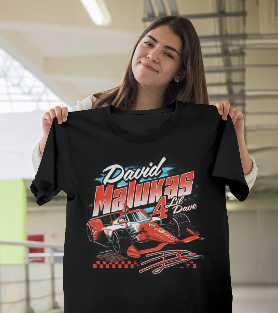 David Malukas Racecar 4 Lil Dave Racing Tribute Motorsports T-Shirt