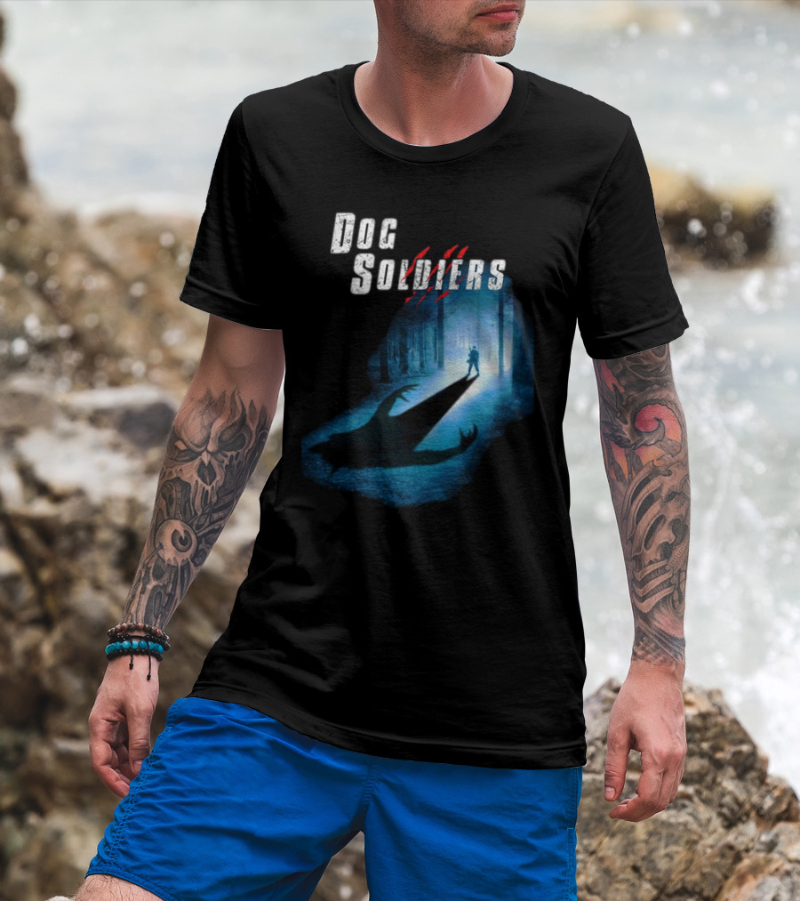 Dog Soldiers Werewolf Shadow In Forest Scene T-Shirt