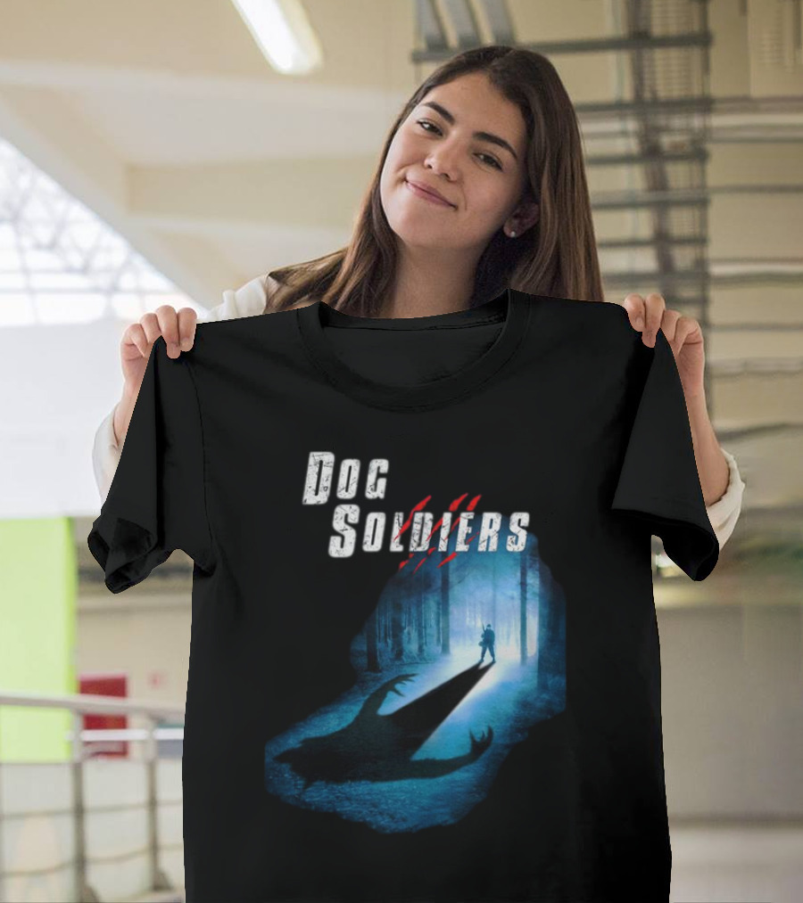 Dog Soldiers Werewolf Shadow in Forest Scene T-Shirt