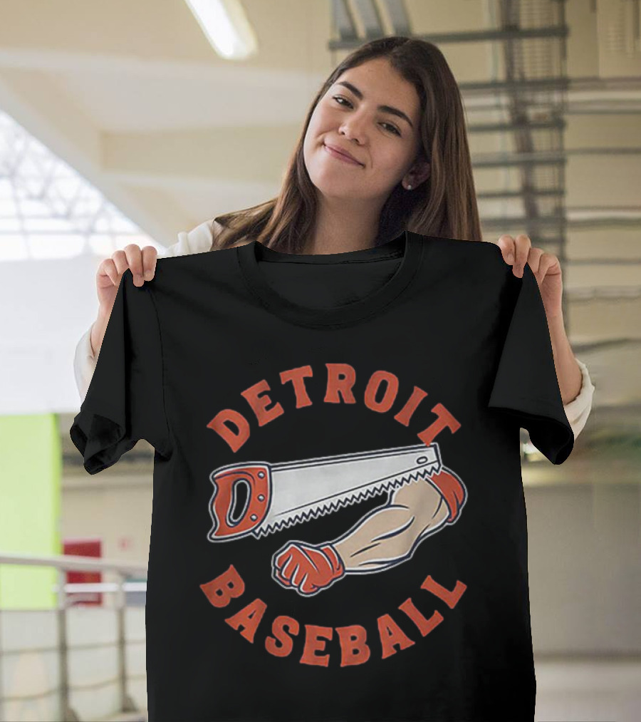Detroit Baseball Saw Arm Graphic T-Shirt