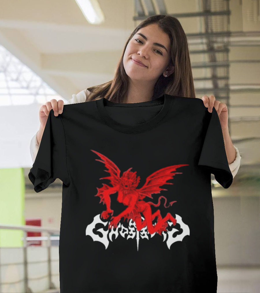 Ghost Supply Red Anarchy Angel Design USA T-Shirt