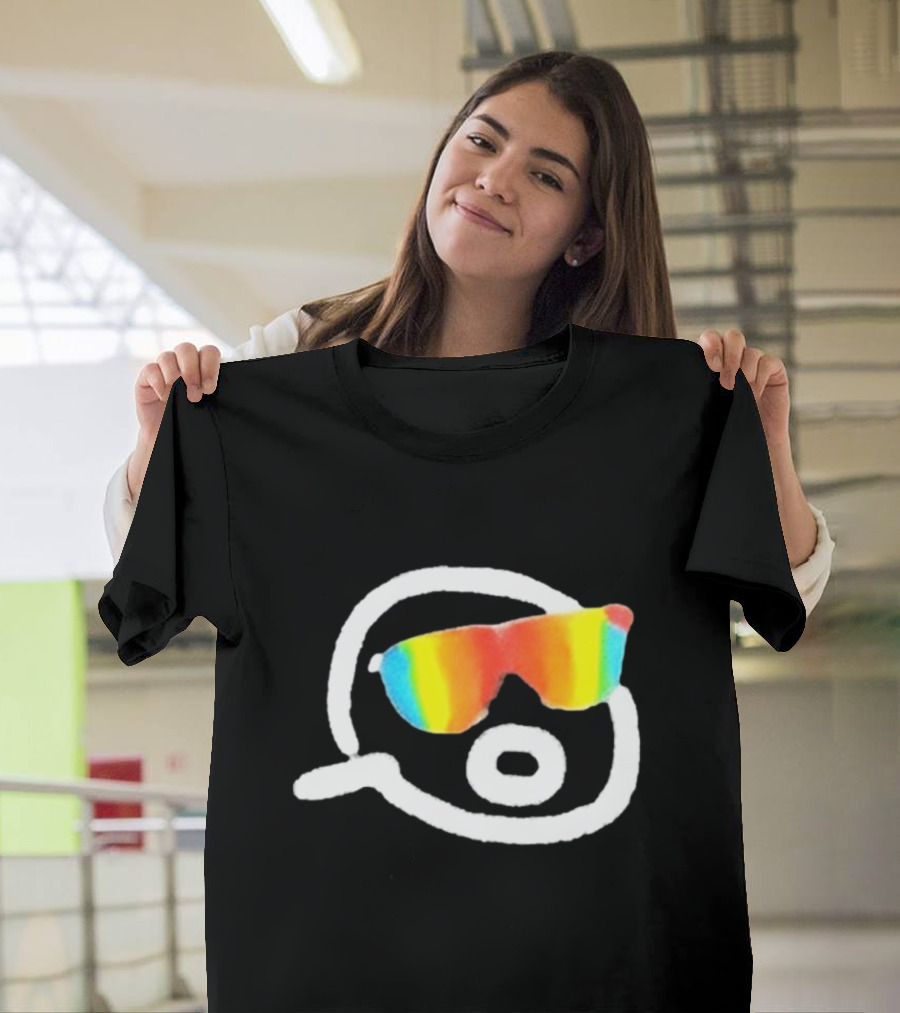 Gorklon Rainbow Sunglasses Sketch Retro Style T-Shirt