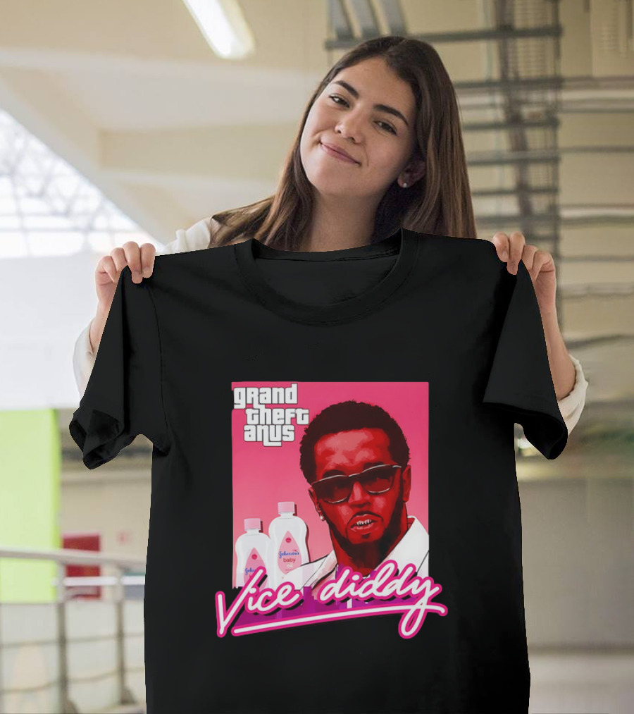 Grand Theft Anus Vice Diddy Johnson's Baby Oil Parody T-Shirt