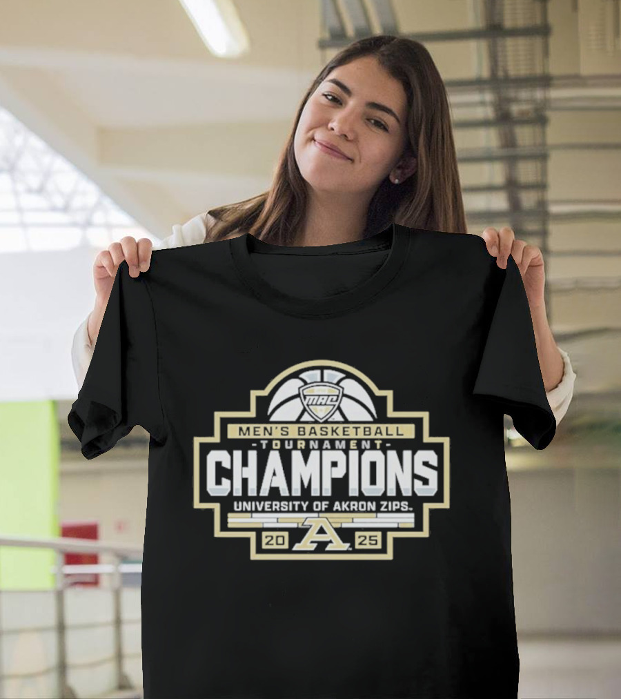 Mid-American Conference Basketball Tournament Champions University of Akron Zips 2025 T-Shirt