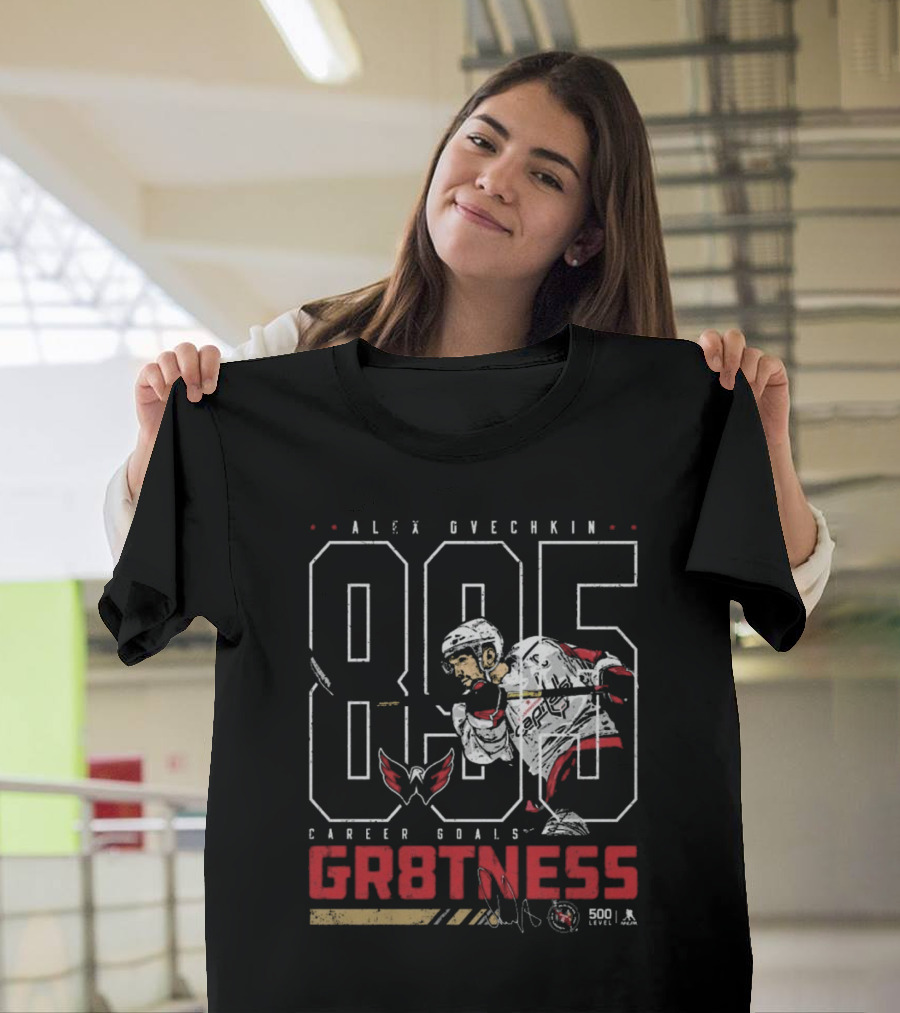 Alex Ovechkin 895 Career Goals GR8TNESS Washington Capitals 2025 T-Shirt