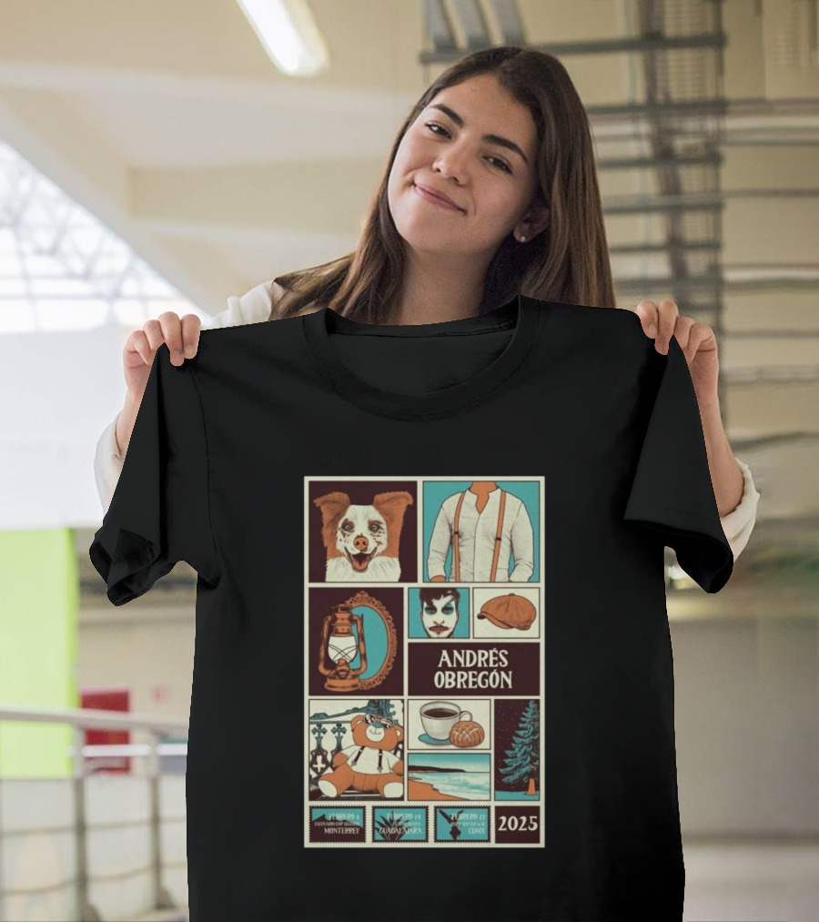 Andrés Obregón February 2025 Monterrey Guadalajara CDMX Shows Lantern Dog Bear Coffee T-Shirt