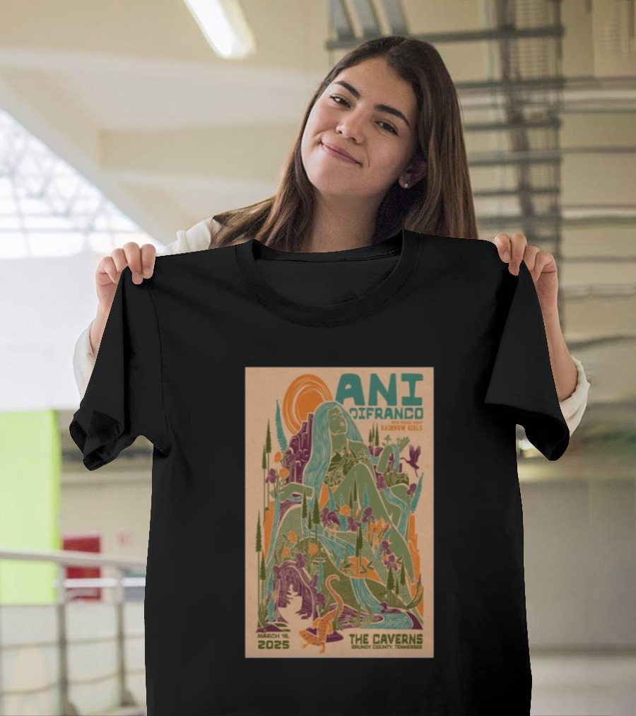 Ani Difranco Rainbow Girls March 16 2025 The Caverns Grundy County Tennessee T-Shirt