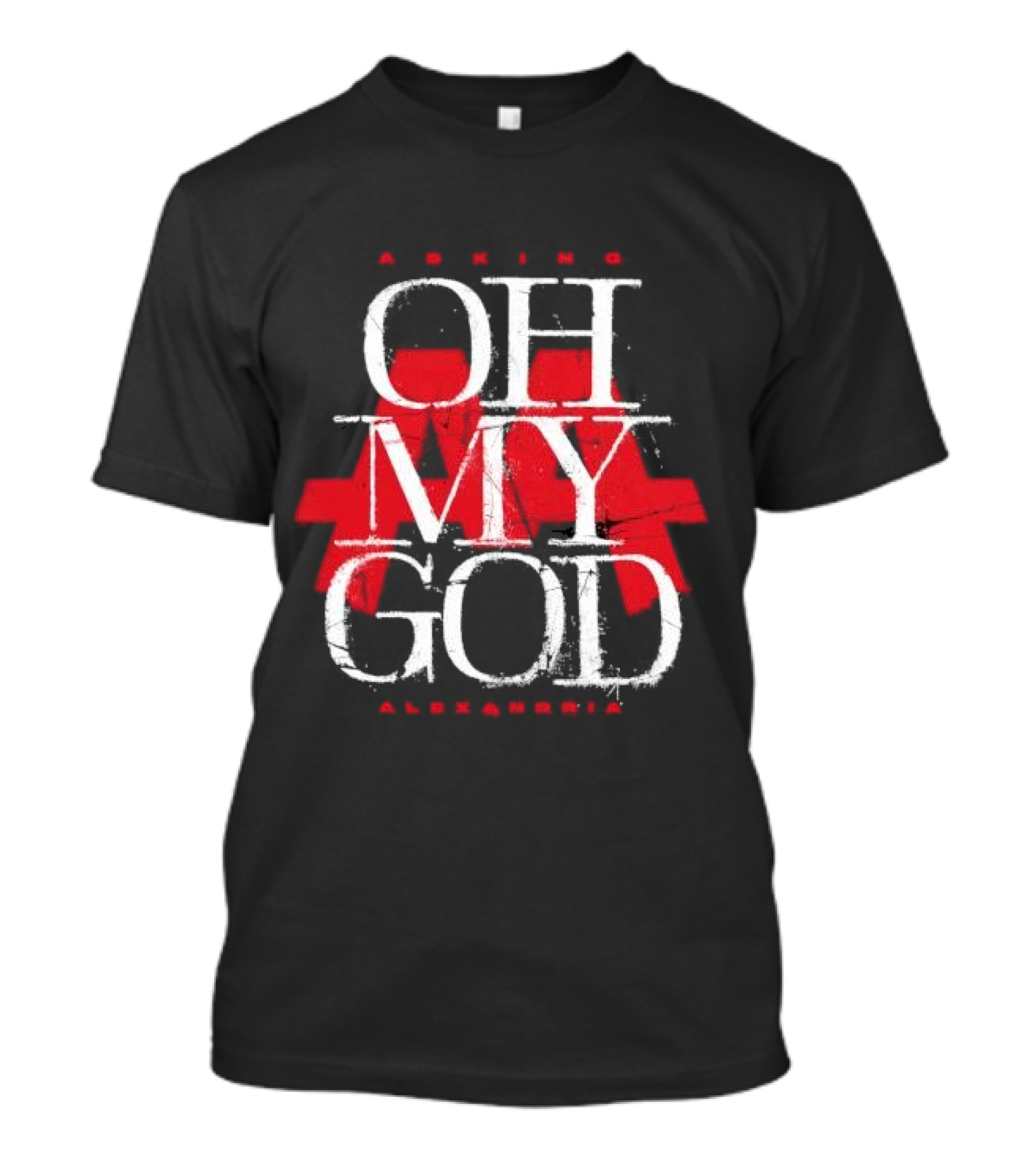 Asking Alexandria Oh My God Red Text Design AA T-Shirt