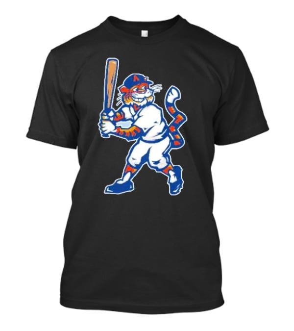 Auburn Tigers Aubie Baseball Mascot Holding Bat T-Shirt