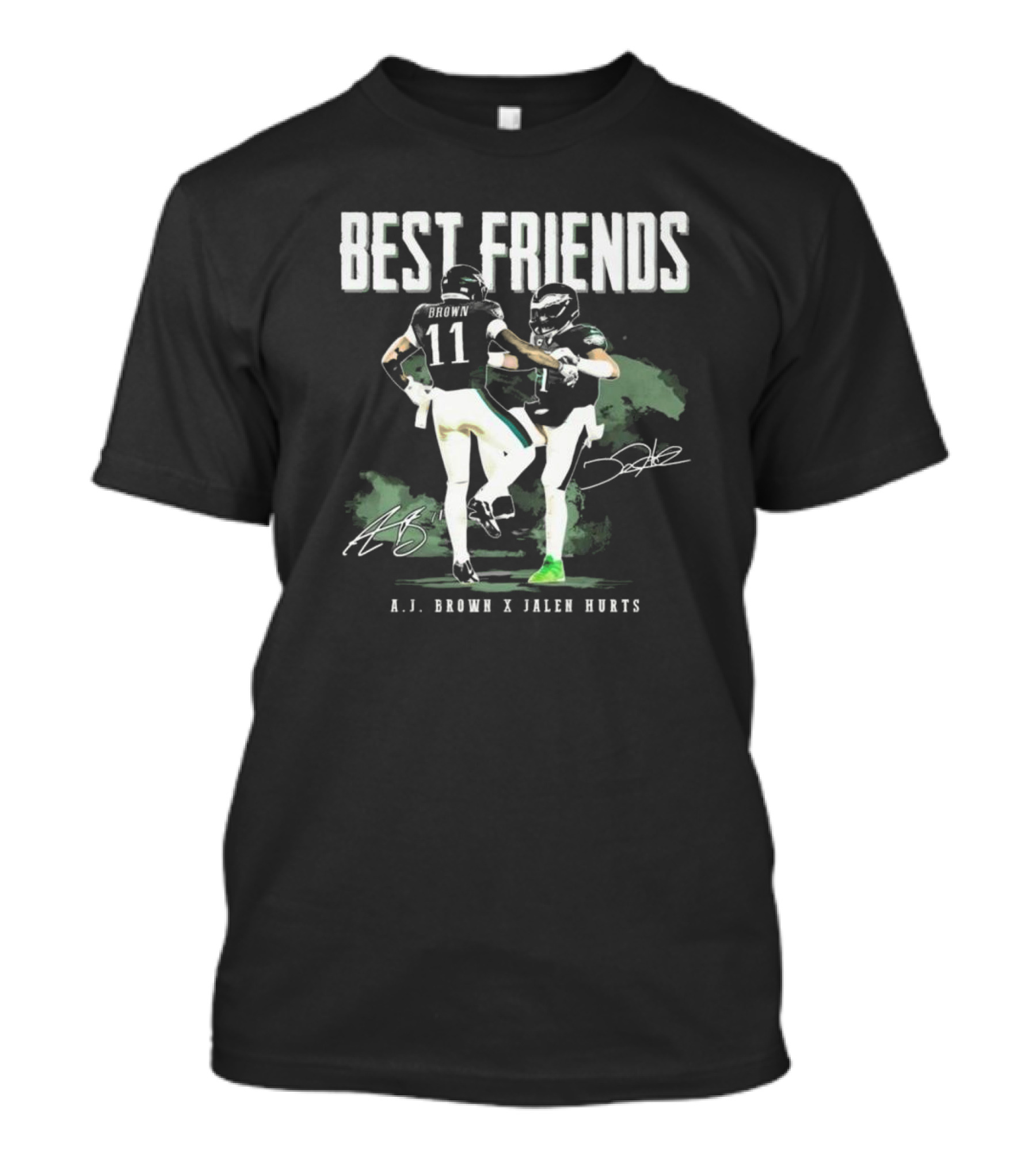 Best Friends AJ Brown X Jalen Hurts Signatures Football Celebration 2025 T-Shirt