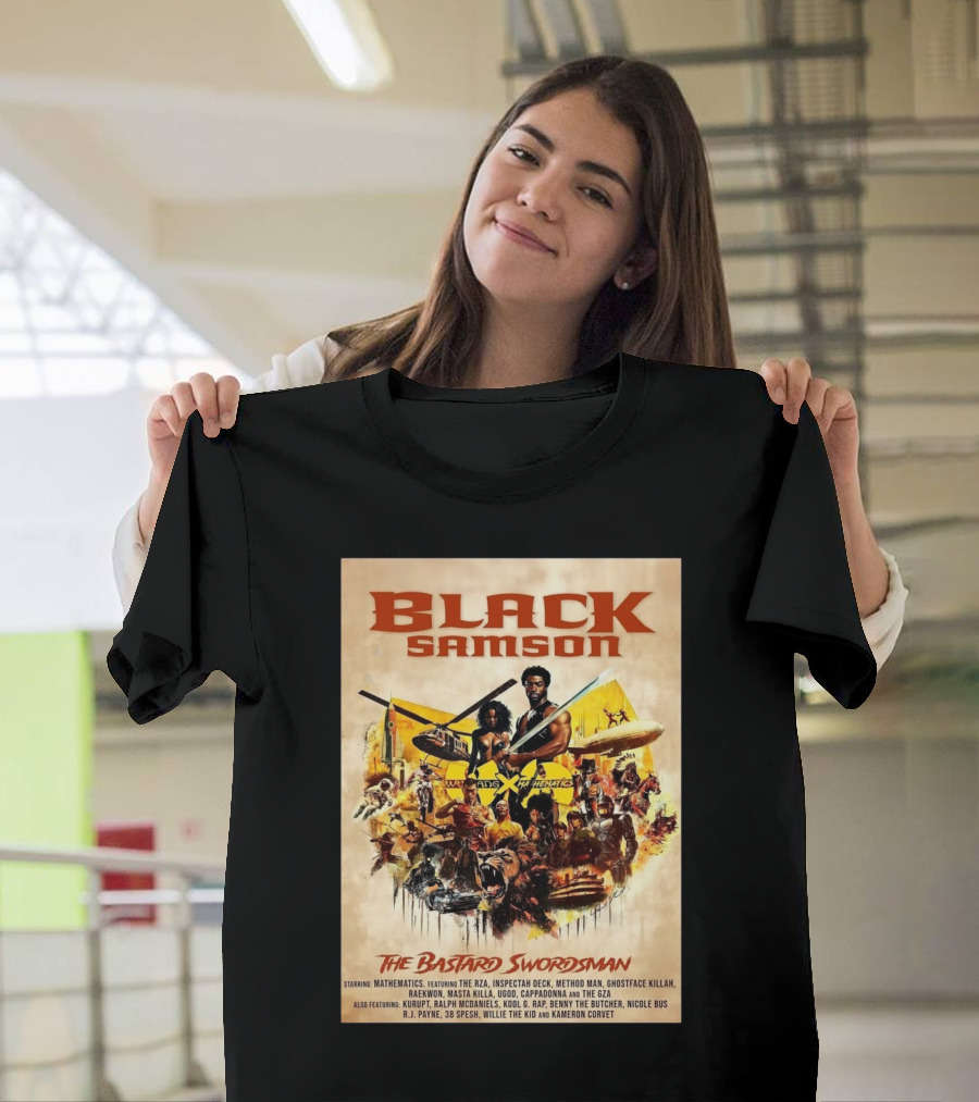 Black Samson The Bastard Swordsman Wu-Tang Featuring RZA Method Man Inspectah Deck T-Shirt