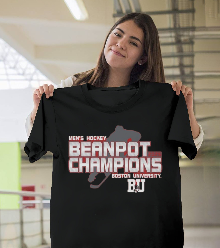 Boston University 2025 Men's Hockey Beanpot Champions BU T-Shirt