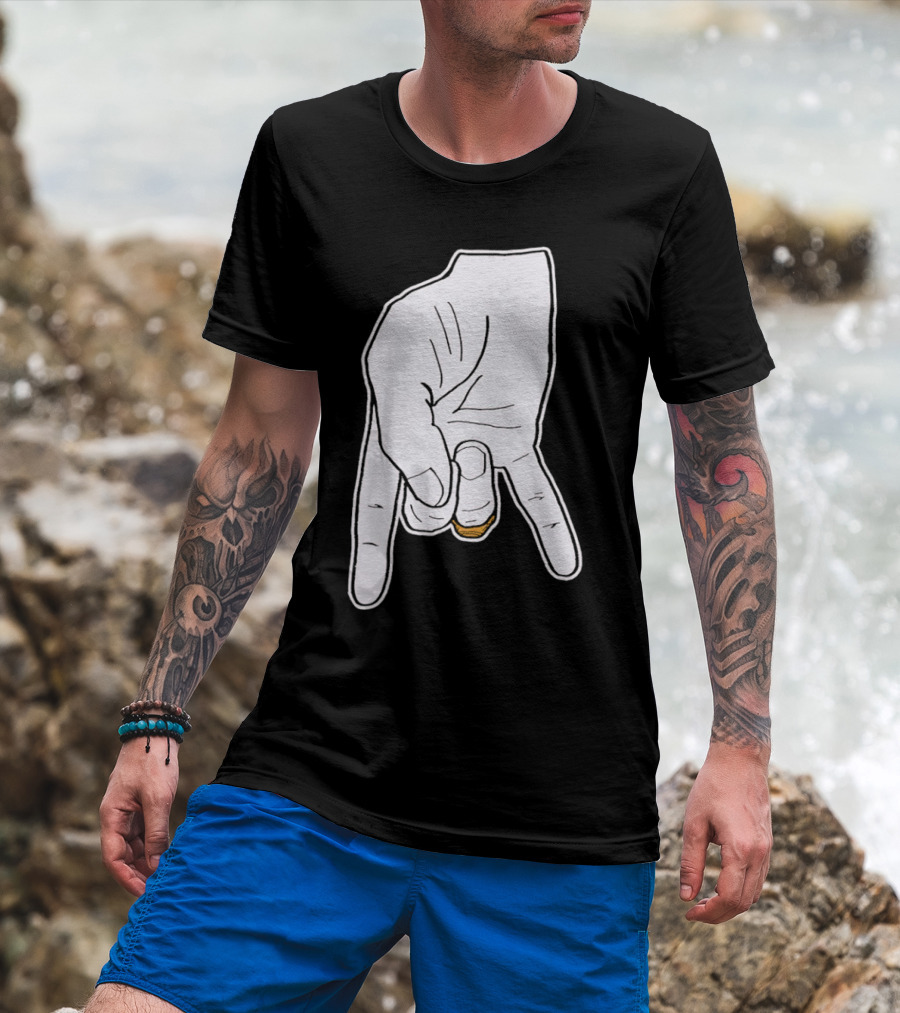 BTHO T.u. Horns Down Hand Gesture T-Shirt