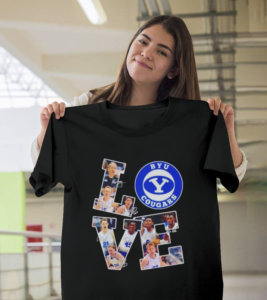 BYU Cougars Love Players Signatures T-Shirt