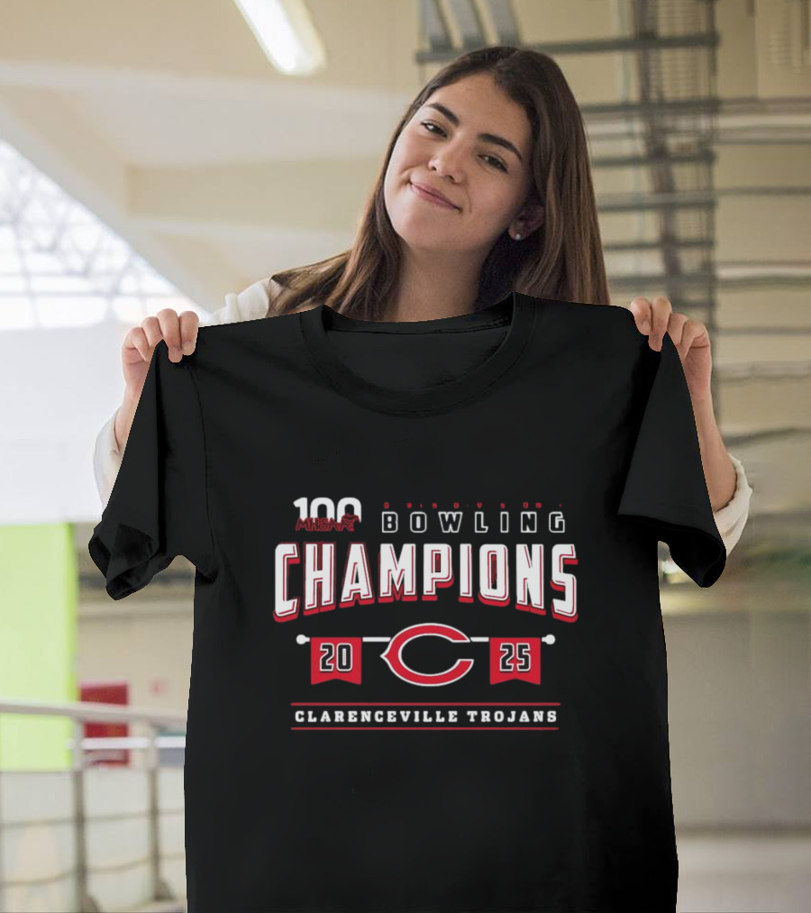 Clarenceville Trojans 2025 MHSAA Boys Bowling Division 3 Champions T-Shirt