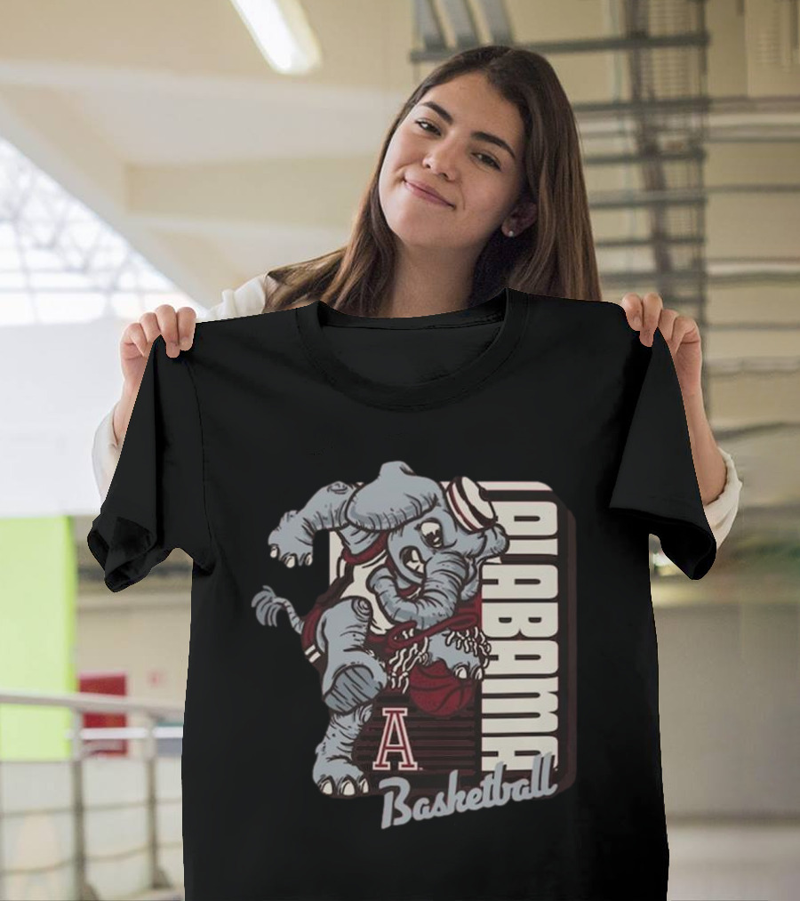 Alabama Basketball Elephant Dunking Mascot Crimson Tide 2025 T-Shirt