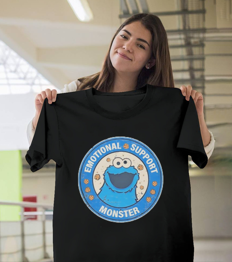 Cookie Monster Emotional Support Monster T-Shirt