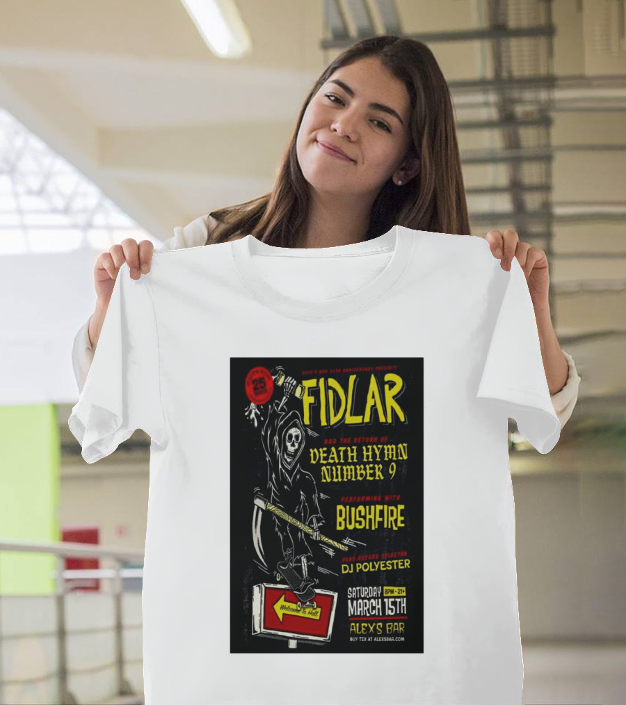 FIDLAR Alex’s Bar Long Beach CA March 15 2025 T-Shirt
