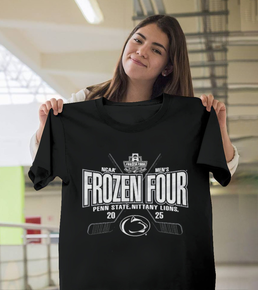 Frozen Four Penn State Nittany Lions NCAA Men’s Ice Hockey Tournament 2025 Logo T-Shirt